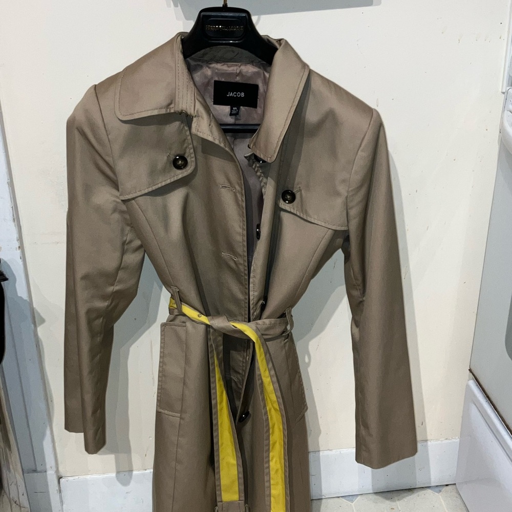 Jacob Beige and Yellow Women's Trench Coat - 2011